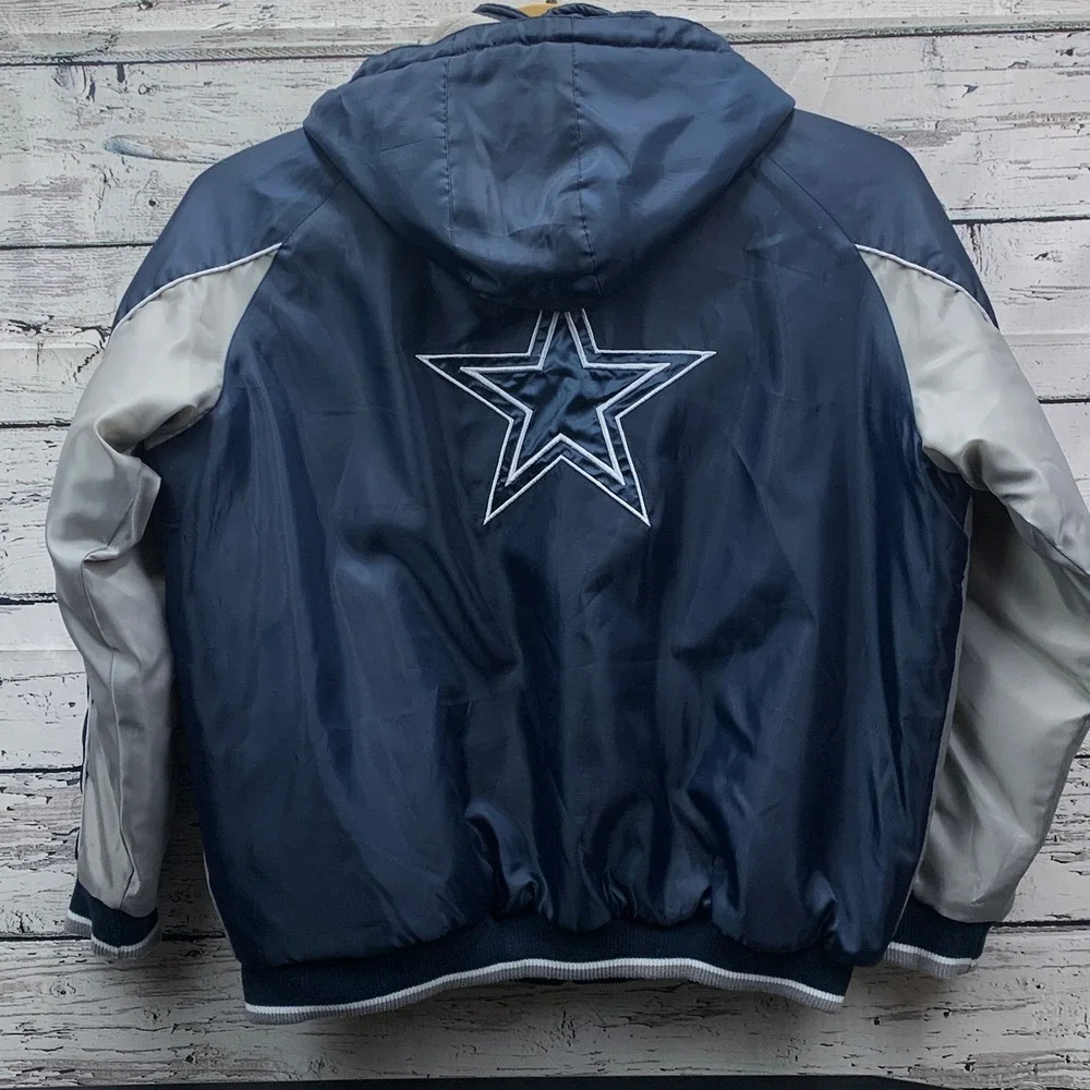 NFL Dallas Cowboys Jacket Full Zip Hooded Puffer Coat Mens [Size‎ XXL]